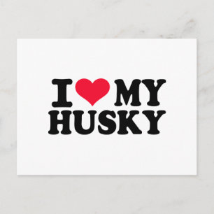 Postal Amo a mi Husky