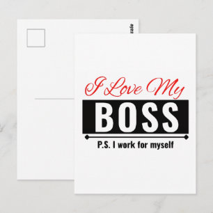 Postal Amo a mi jefe