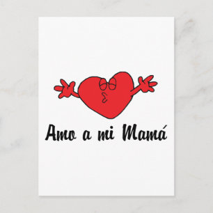 Postal Amo a mi mamá