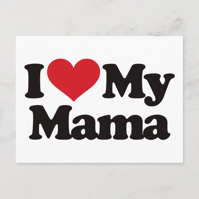 Postal Amo A Mi Mamá (Anverso)