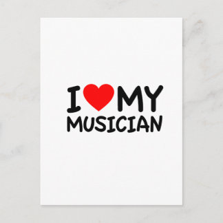 Postal Amo a mi músico