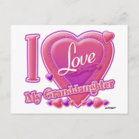 Amo a mi nieta rosada/púrpura - corazón