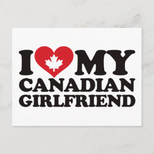 Postal Amo a mi novia canadiense