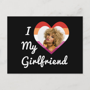 Postal Amo a mi novia Orgullo lésbico Foto personalizada