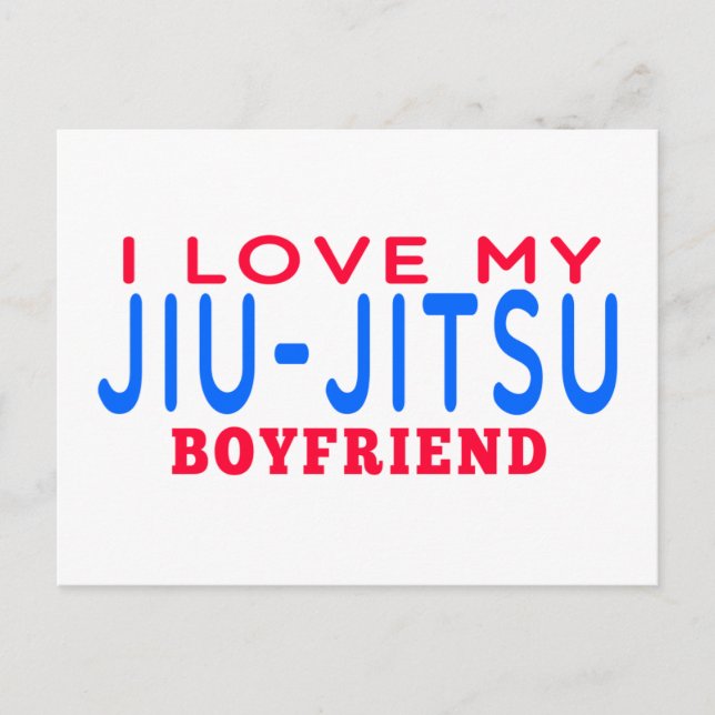 Postal Amo a mi novio Jiu-Jitsu (Anverso)