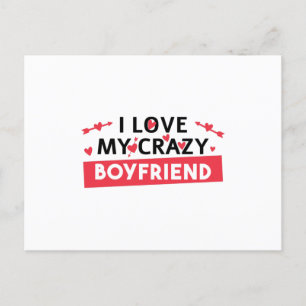 Postal Amo a mi novio loco