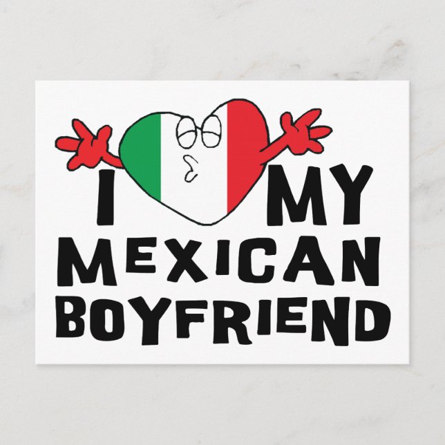 Postal Amo a mi novio mexicano (Anverso)