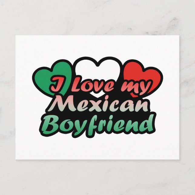 Postal Amo a mi novio mexicano (Anverso)