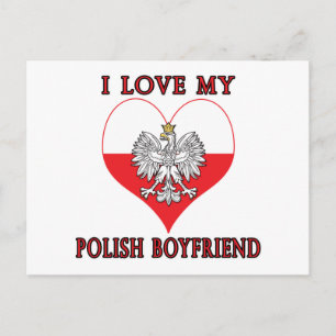 Postal Amo a mi novio polaco