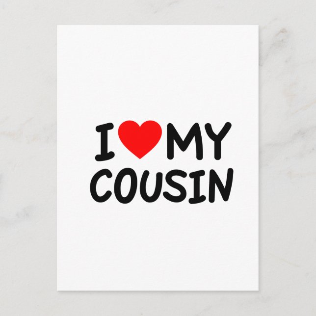 Postal Amo a mi primo (Anverso)