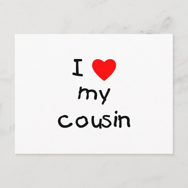 Postal Amo a mi primo (Anverso)