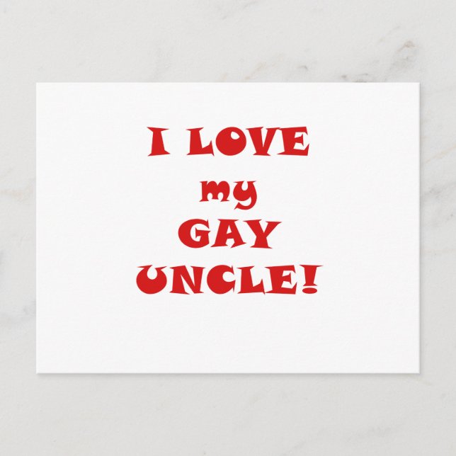 Postal Amo a mi tío gay (Anverso)