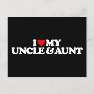 POSTAL AMO A MI TÍO Y A LA TÍA