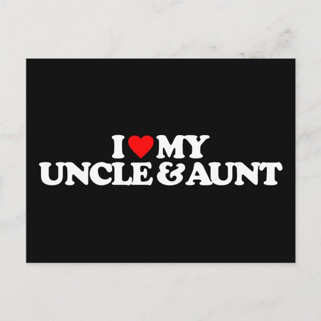 POSTAL AMO A MI TÍO Y A LA TÍA (Anverso)
