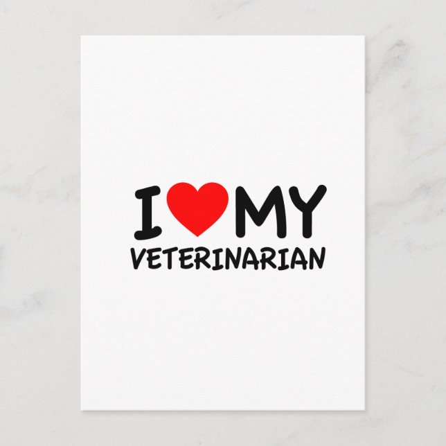 Postal Amo a mi veterinario (Anverso)