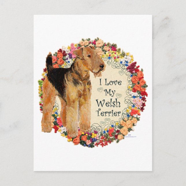 Postal Amo a mi Welsh Terrier (Anverso)