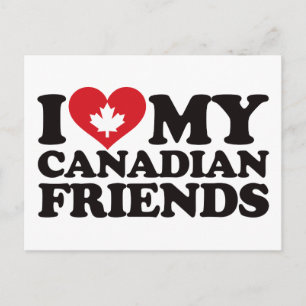 Postal Amo a mis amigos canadienses