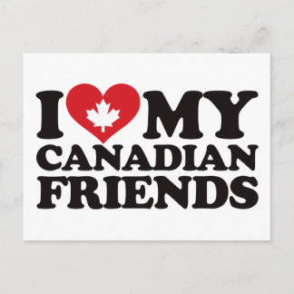 Postal Amo a mis amigos canadienses
