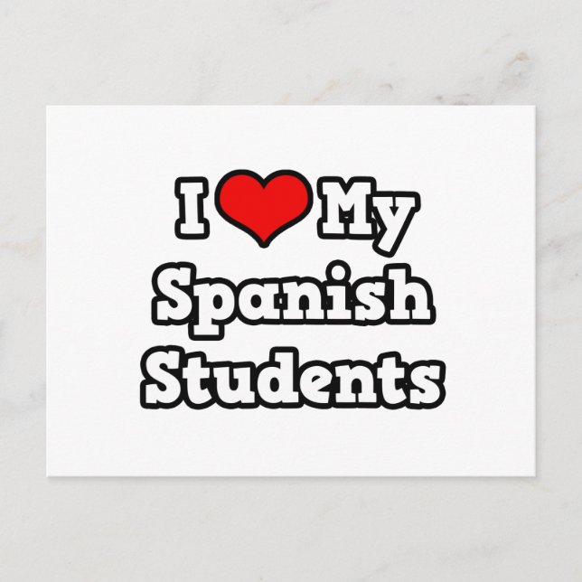 Postal Amo A Mis Estudiantes Españoles (Anverso)