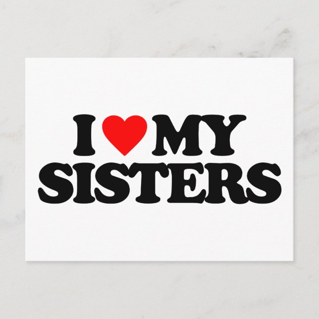 POSTAL AMO A MIS HERMANAS (Anverso)