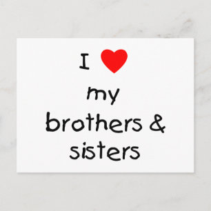 Postal Amo a mis hermanos y hermanas