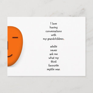 Postal Amo a mis nietos Abuelo Abuela Cita Divertida