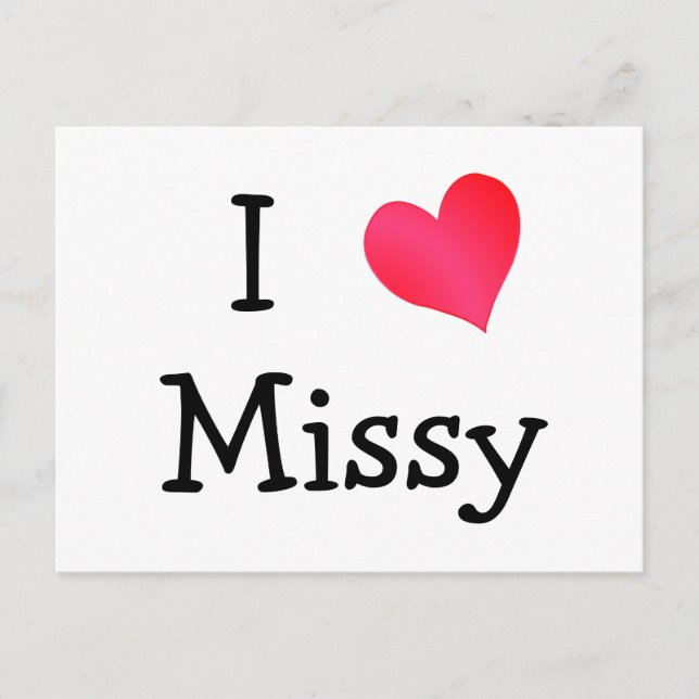 Postal Amo a Missy (Anverso)