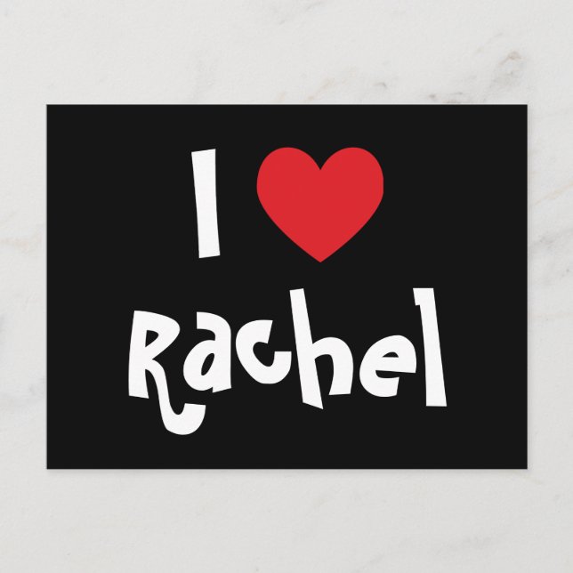 Postal Amo a Rachel (Anverso)
