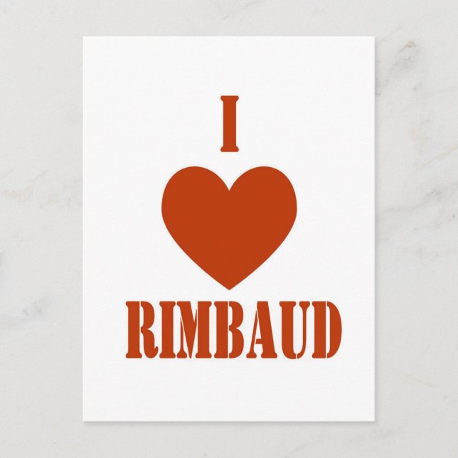 Postal Amo a Rimbaud (Anverso)