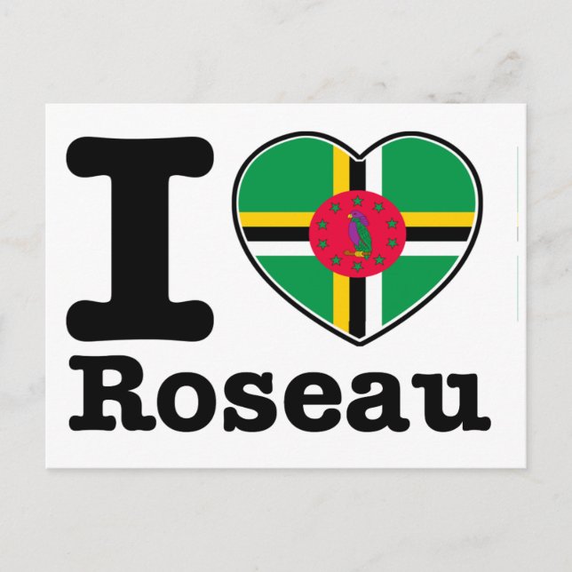 Postal Amo a Roseau (Anverso)