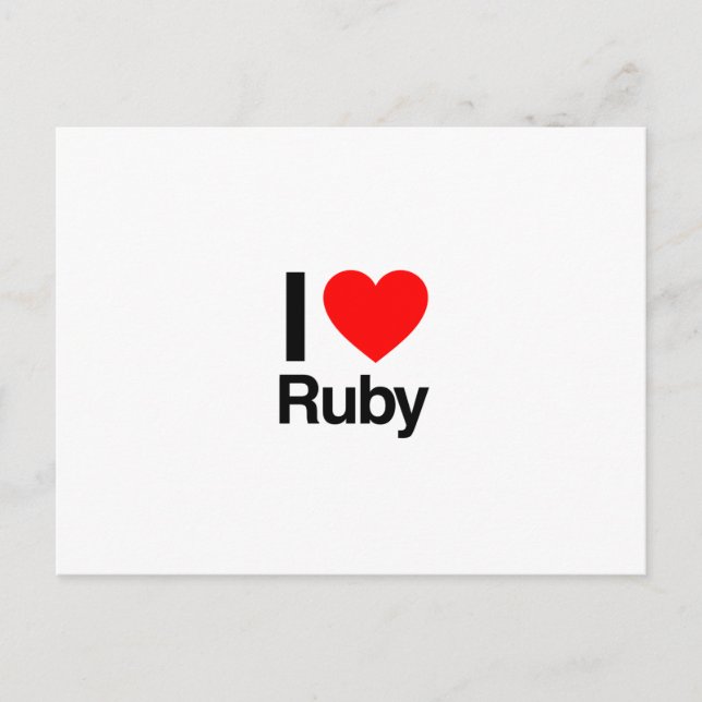 Postal amo a ruby (Anverso)