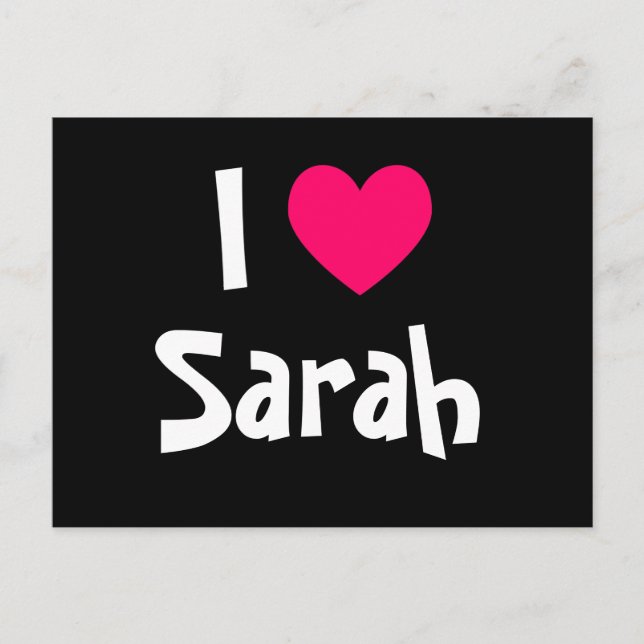 Postal Amo a Sarah (Anverso)