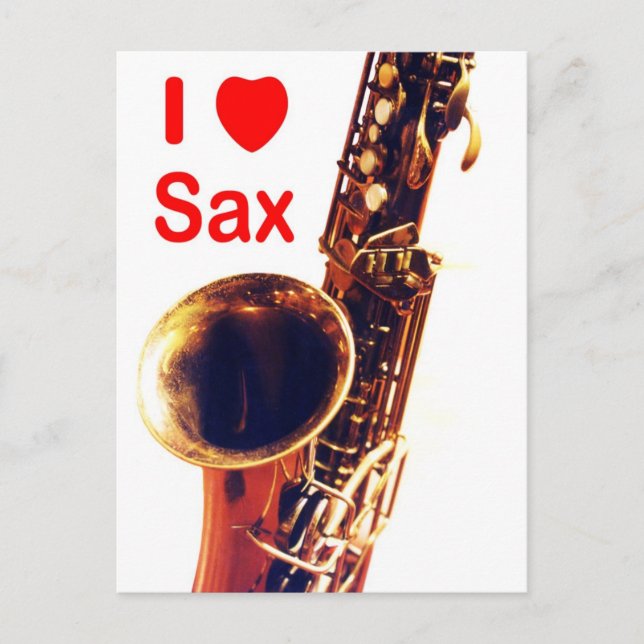 Postal Amo a Sax (Anverso)