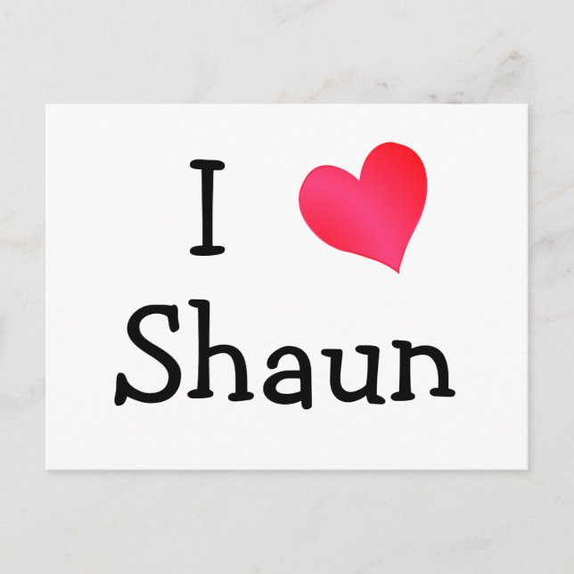 Postal Amo a Shaun (Anverso)