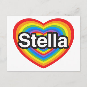 Postal Amo a Stella. Te amo Stella. Corazón