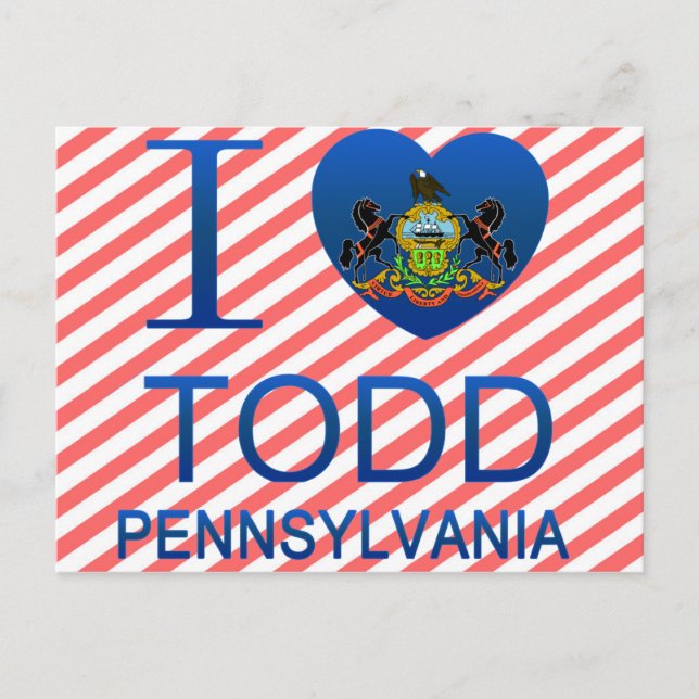 Postal Amo a Todd, PA (Anverso)