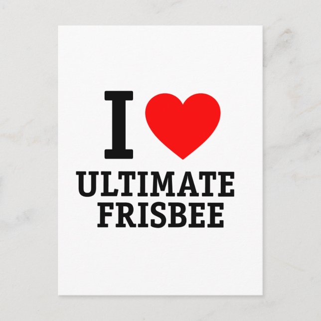 Postal Amo a Ultimate Frisbee (Anverso)