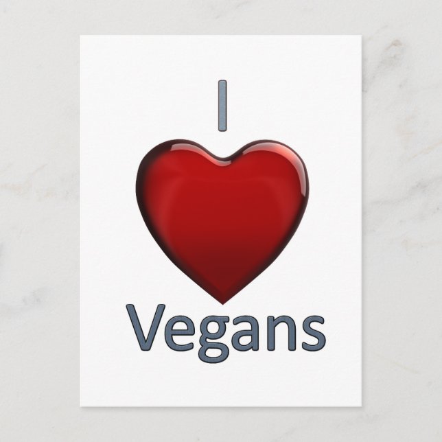 Postal Amo a veganos (Anverso)