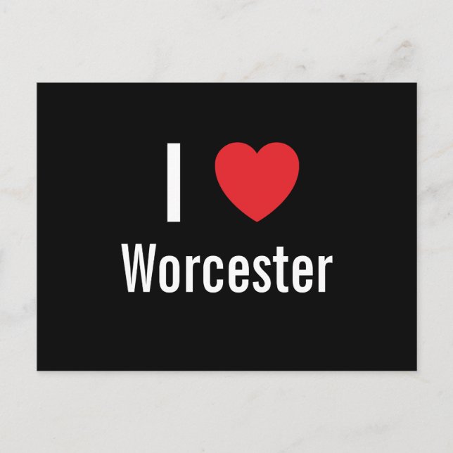 Postal Amo a Worcester (Anverso)