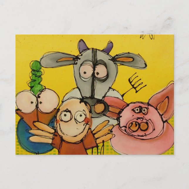 Postal amo animales (Anverso)