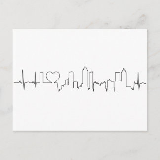 Postal Amo Atlanta en un extraordinario estilo de ecg