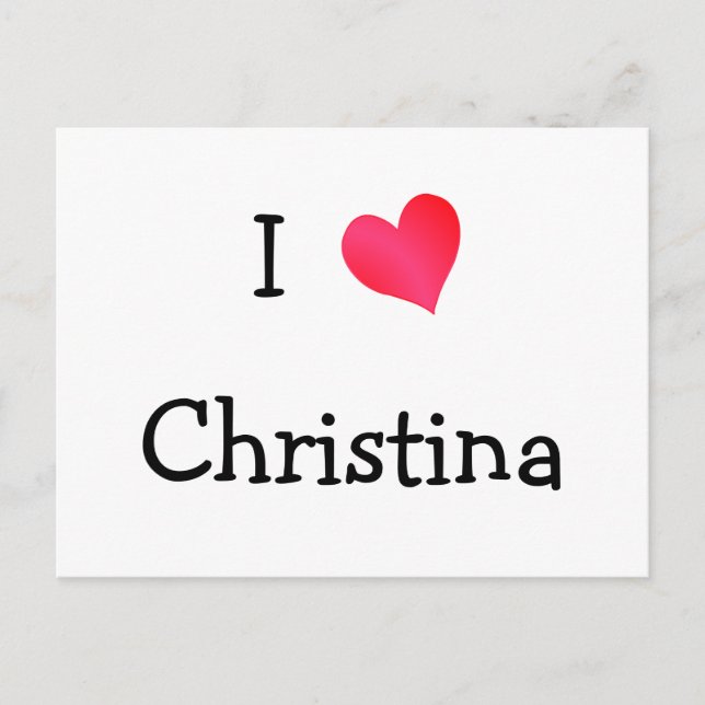 Postal Amo Christina (Anverso)