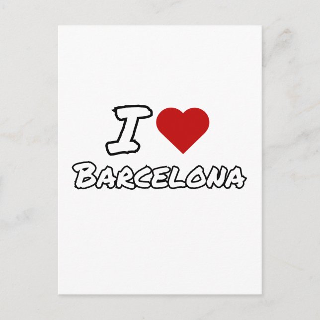 Postal Amo corazón ciudad Barcelona (Anverso)