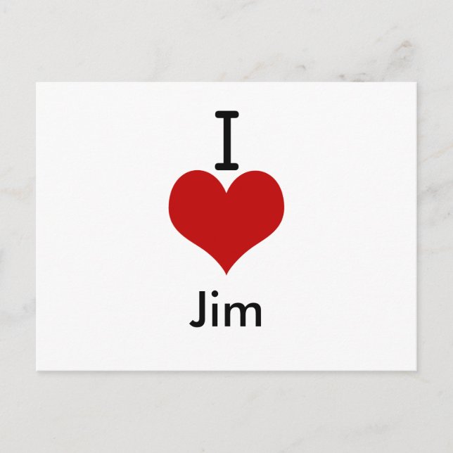 Postal Amo (corazón) Jim (Anverso)