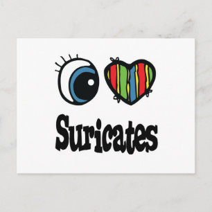 Postal Amo (Corazón) Suricatas
