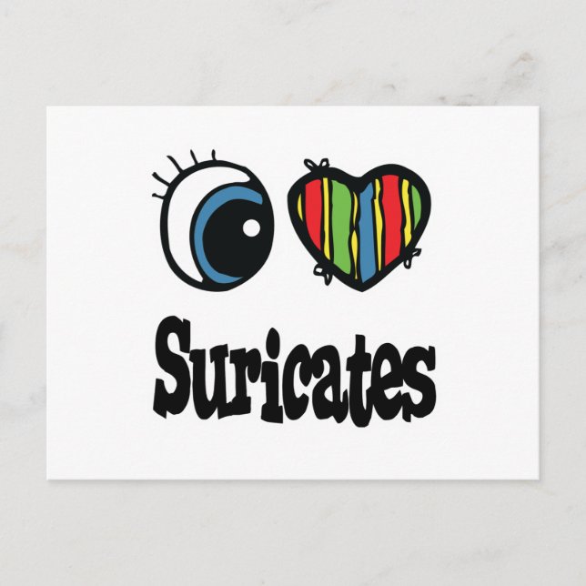 Postal Amo (Corazón) Suricatas (Anverso)