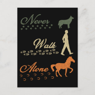 Postal Amo de los caballos Dueño del perro