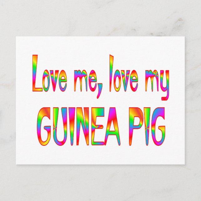 Postal Amo del Cerdo de Guinea (Anverso)