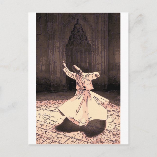 Postal amo del sufi en trance (Anverso)