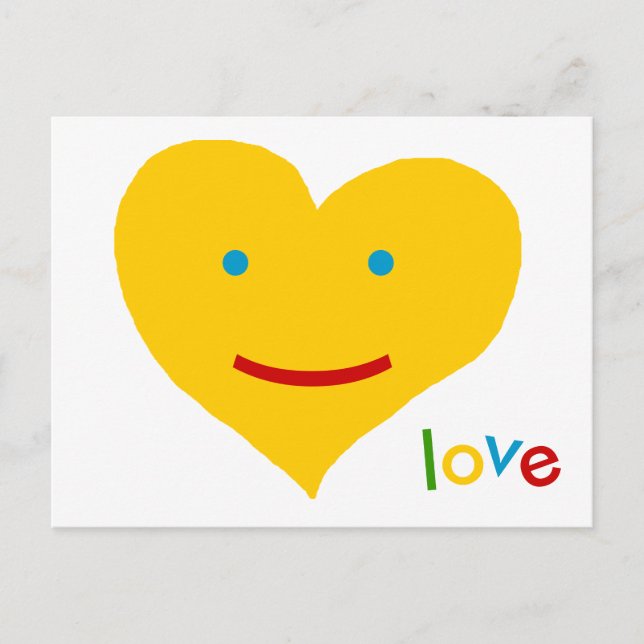 Postal Amo días soleados - sonrisa (Anverso)